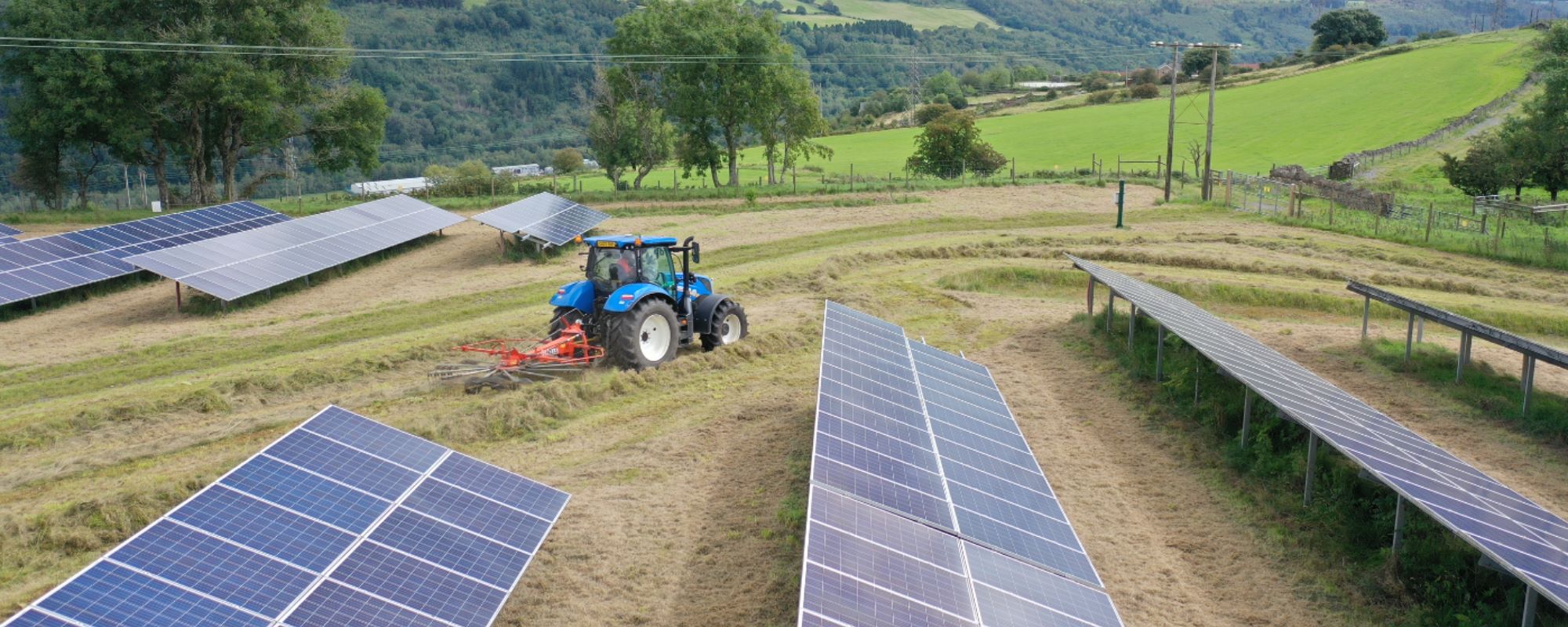 tractor with solar panels