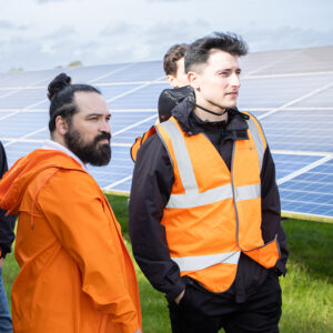 Lightsource bp team members at a solar site