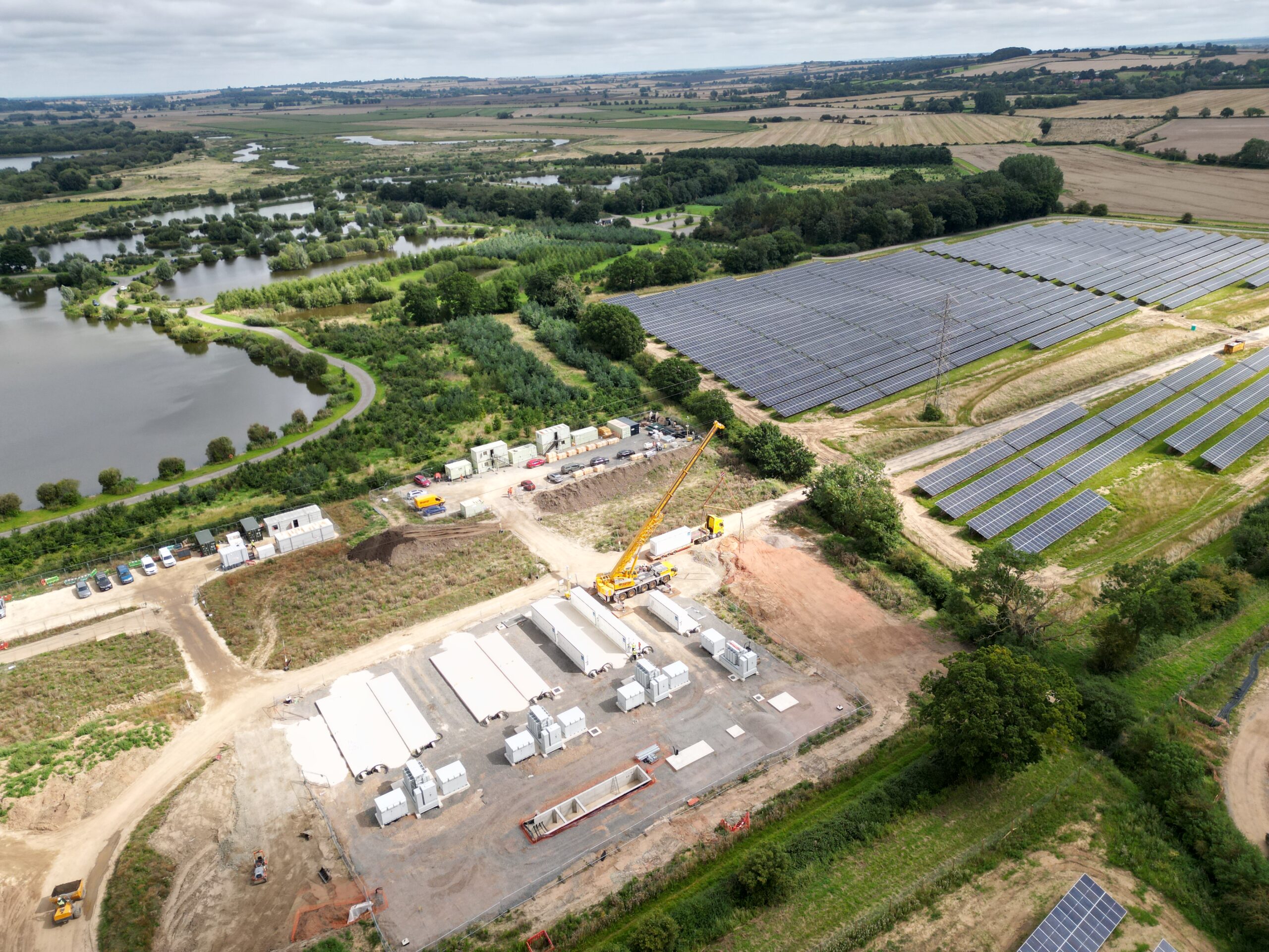 Tiln Energy Storage project pictured during late-stage construction