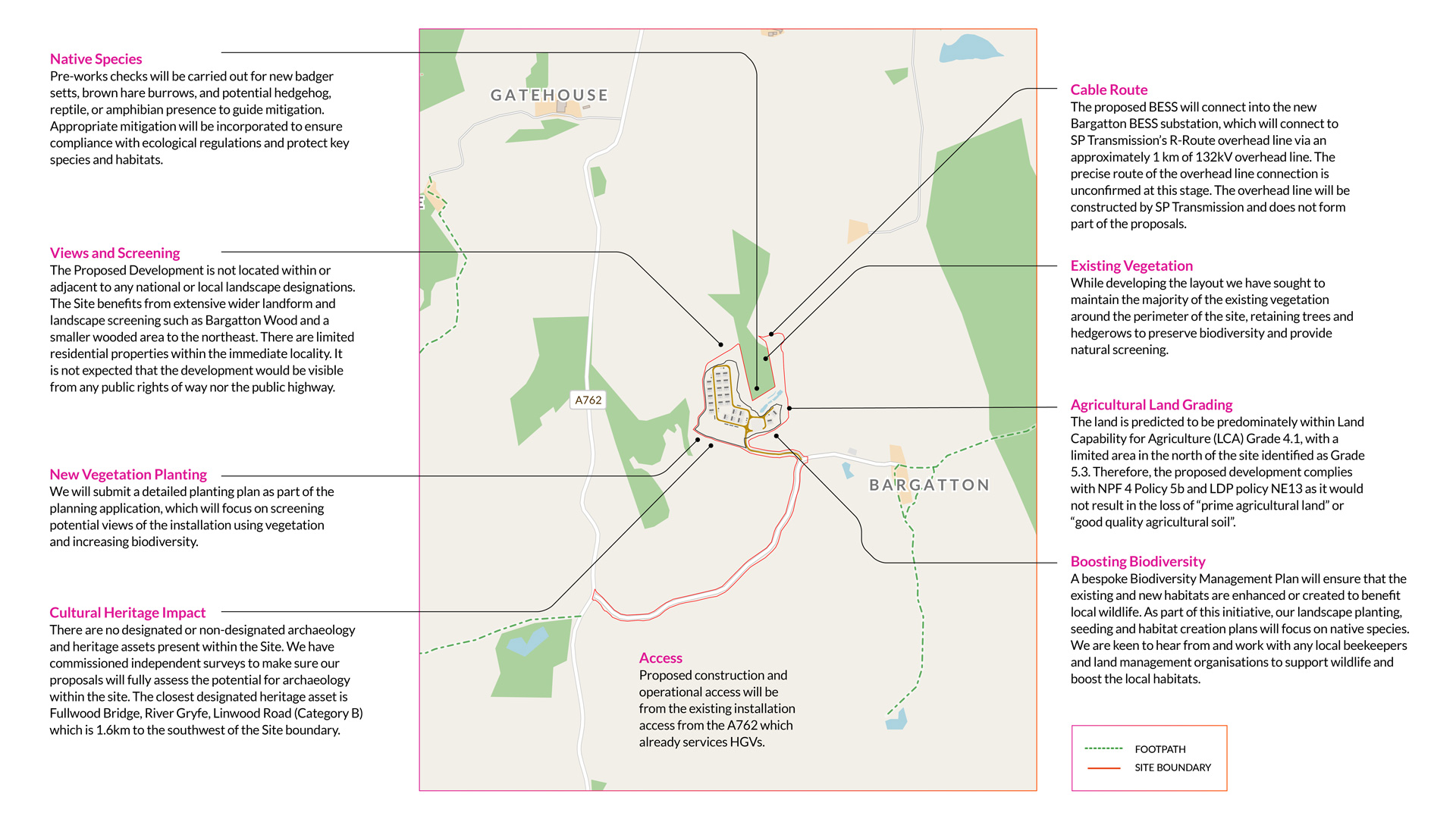 Bargatton BESS annotated map graphic